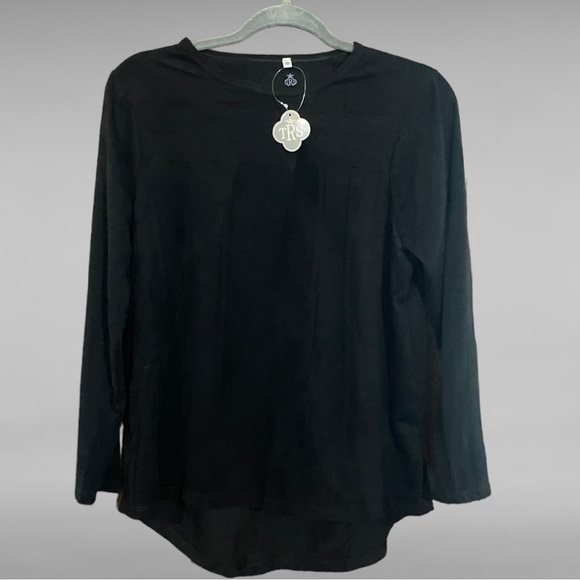 The Royal Standard Long Sleeved Tee- Faux Suede Soft Touch High Low - Small - Picture 3 of 4